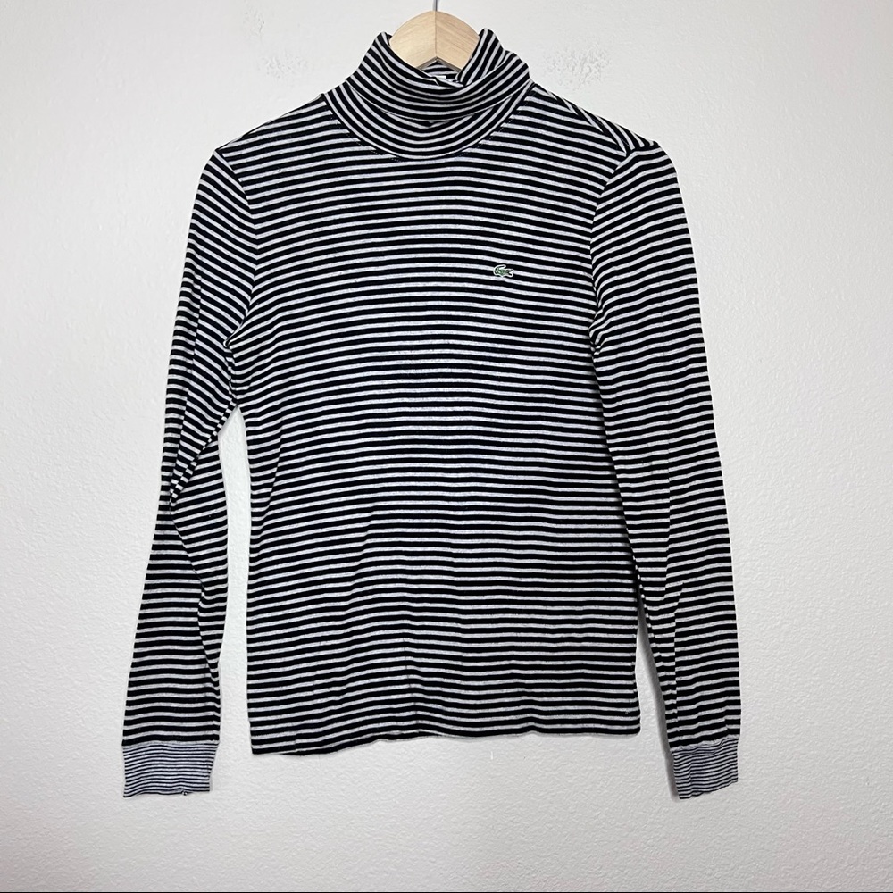 Lacoste Striped Turtleneck